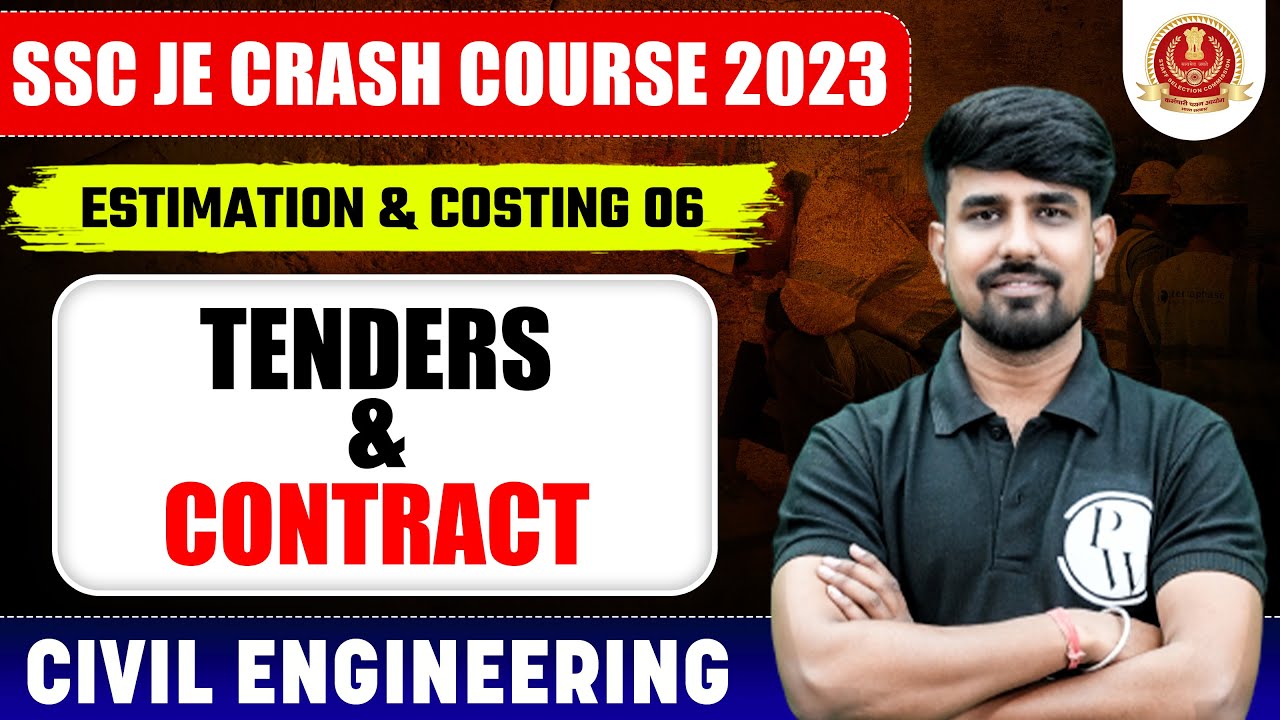 SSC JE 2023 | Estimation and Costing | Tenders & Contract | Civil Engineering