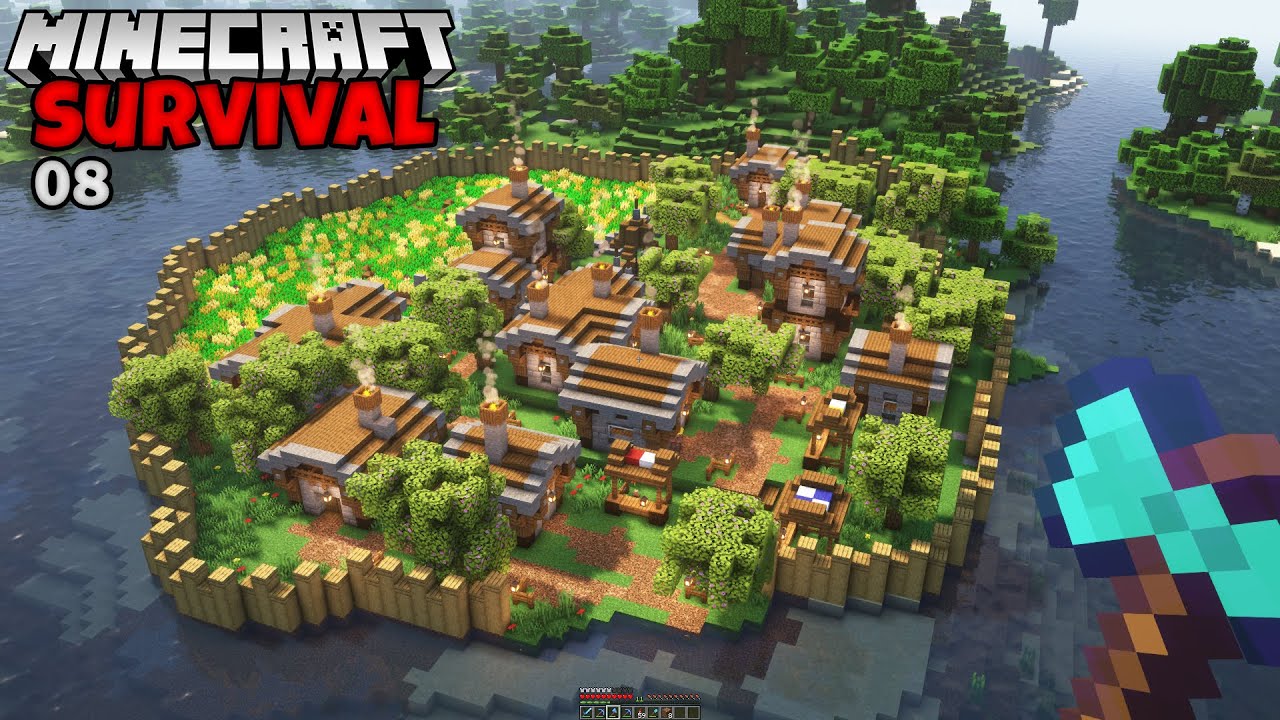 Köylüler için SIFIRDAN Köy İnşa Ettim!! - Minecraft 1.20 Survival