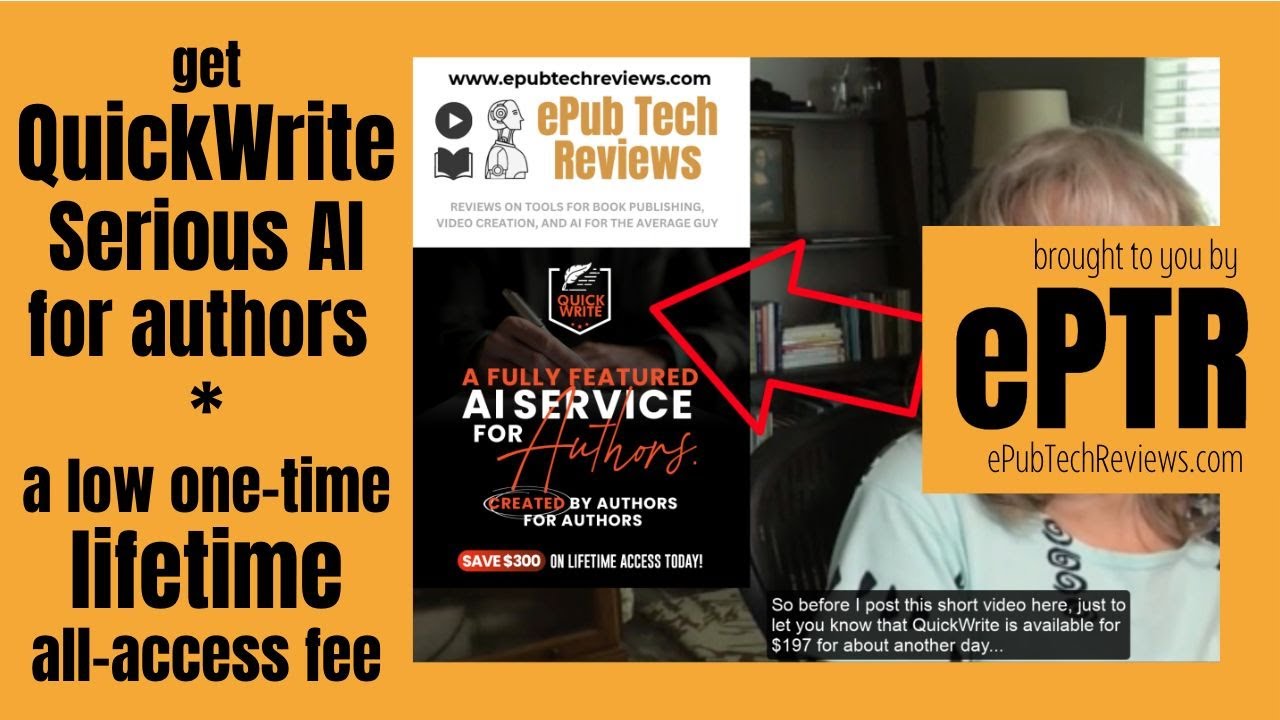 QuickWrite - Serious AI for Authors - for a low one-time lifetime all-access fee