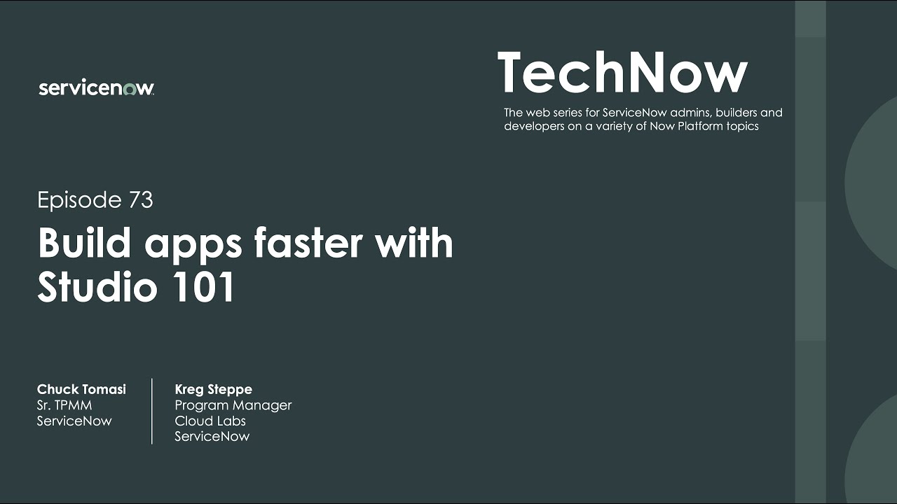TechNow Ep 73 | Build Apps Faster with Studio 101
