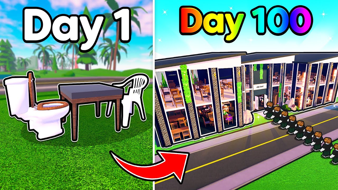 I Survived 100 Days in Roblox Restaurant Tycoon 3!
