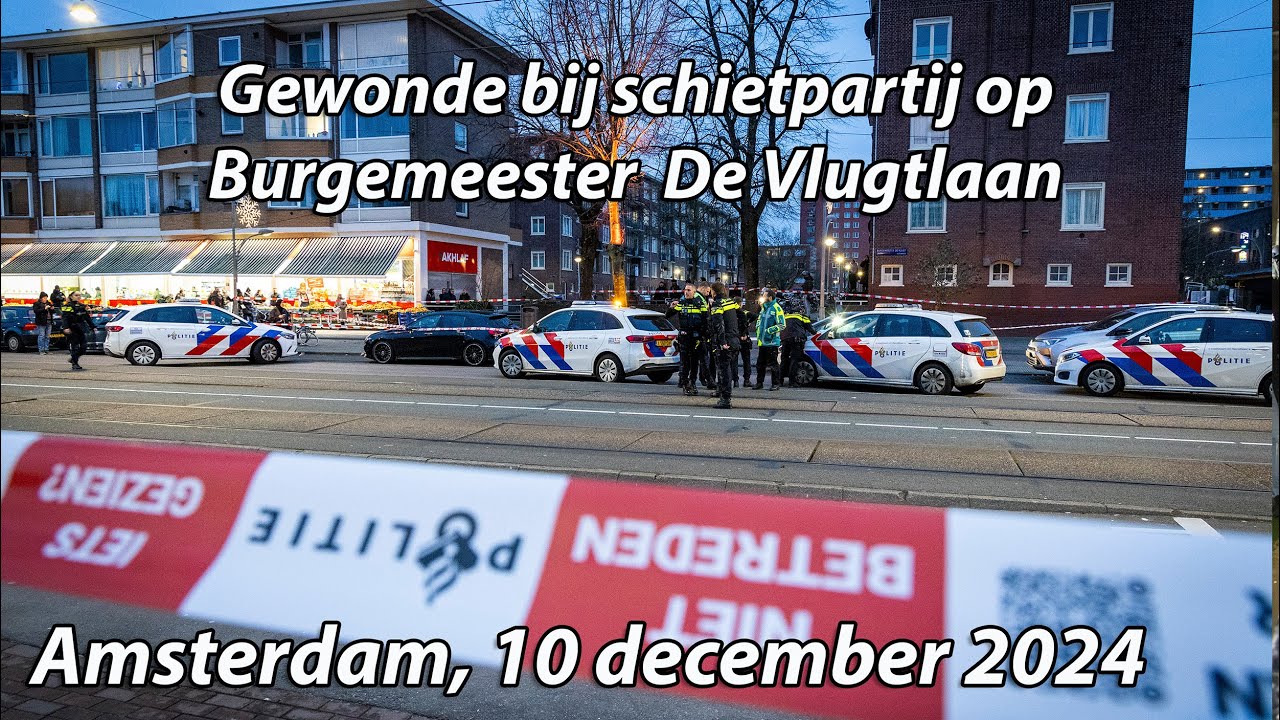 Gewonde bij schietpartij op Burgemeester De Vlugtlaan Amsterdam
