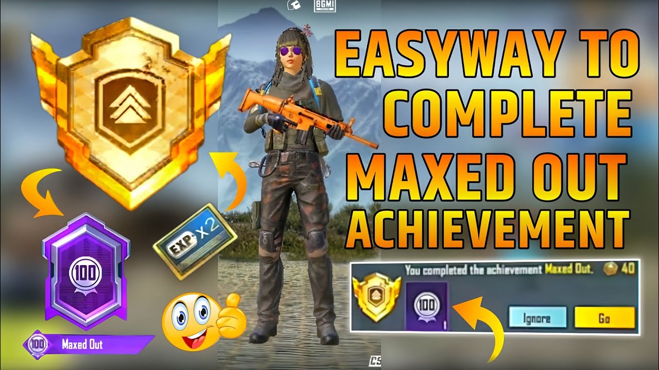 EASYWAY TO COMPLETE MAXED OUT ACHIEVEMENT IN BGMI || HOW TO COMPLETE MAXED OUT ACHIEVEMENT IN PUBG