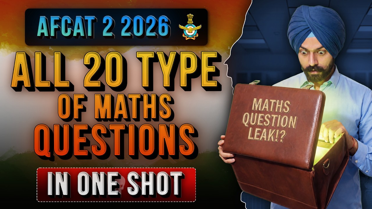 Complete AFCAT MATHS in one Shot| Every Type of Maths Questions for AFCAT 2 2026 | AFCAT 2026 Maths.