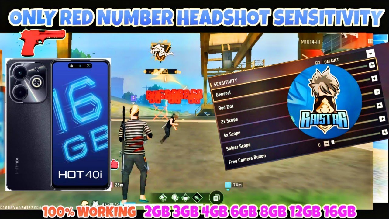 Infinix hot 40i free fire headshot sensitivity setting⚡ best sensitivity setting for infinix hot 40i