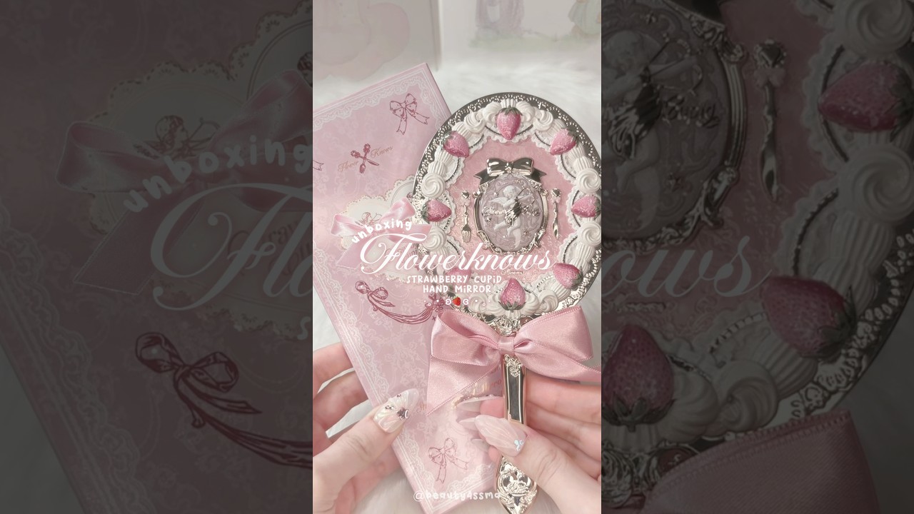˚˖𓍢ִ🍓 flowerknows strawberry cupid hand mirror  ♡ #flowerknows #coquette #aesthetic #wonyoungism