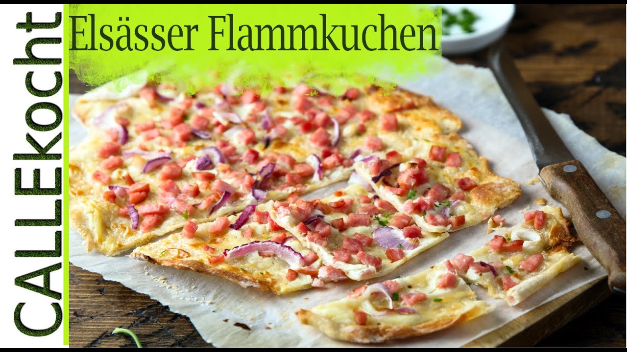 Original Flammkuchen Rezept aus dem Elsass - schnell und lecker