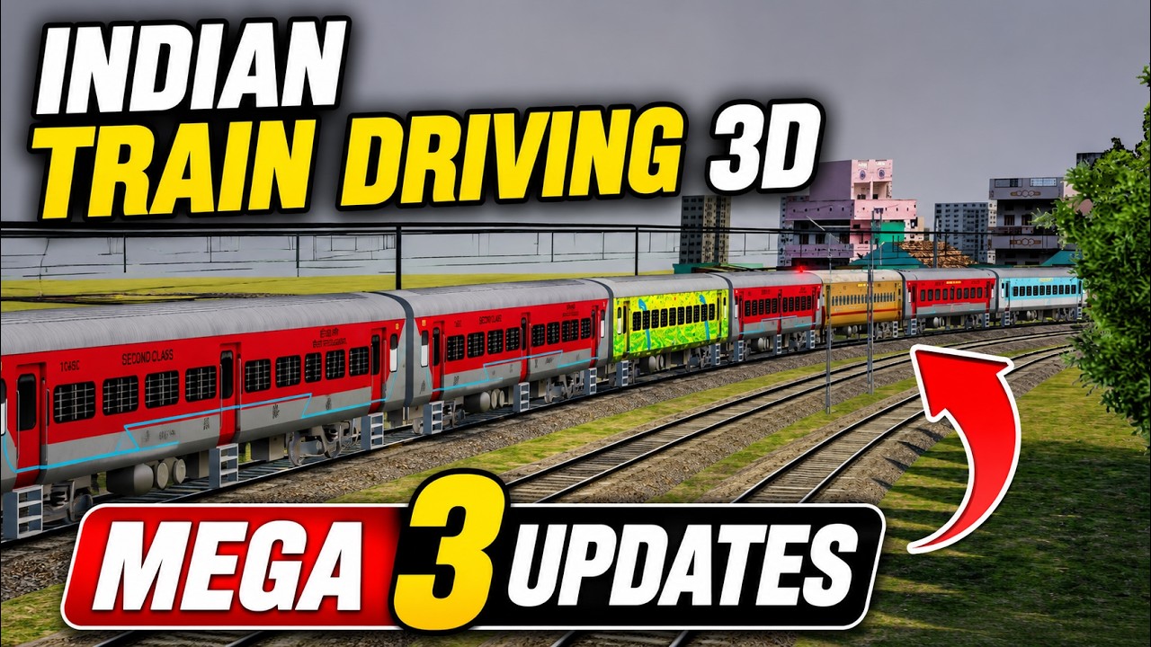 😮INDIAN TRAIN DRIVING 3D 🤯 3 MAJOR UPDATES JUST RELEASED🚆BIGGEST UPDATE OF THE YEAR!