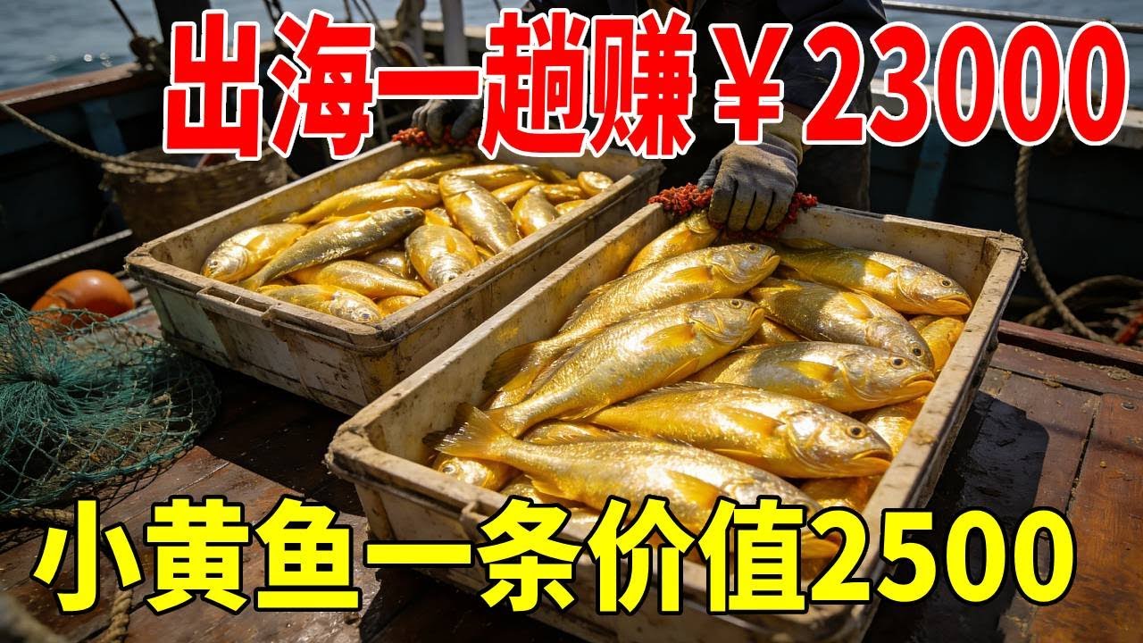 收获第七条大黄鱼，这鱼被称为海里小金条，价格也是一年中最高时