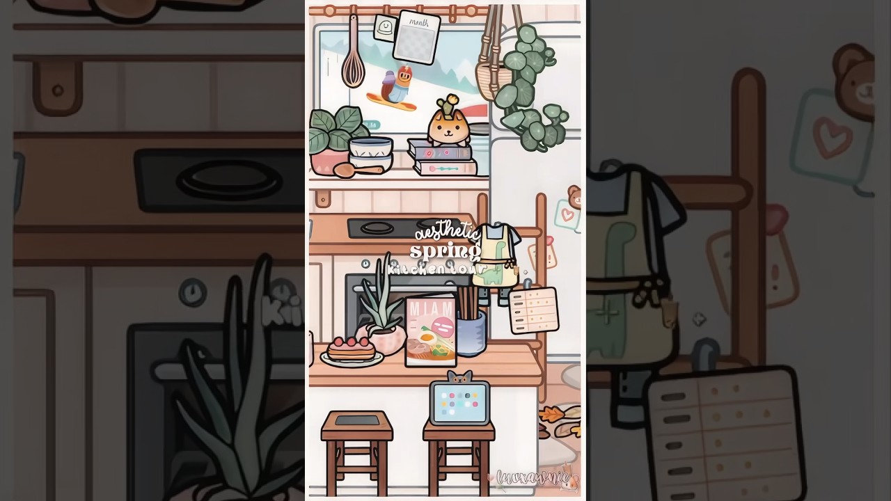 𐔌  ᥉&rho;ɾเᥒg kitchen tour 🧋🫧🥄 ୭ ˚. #tocaboca #tocabocaroleplaywithvoice #housetour