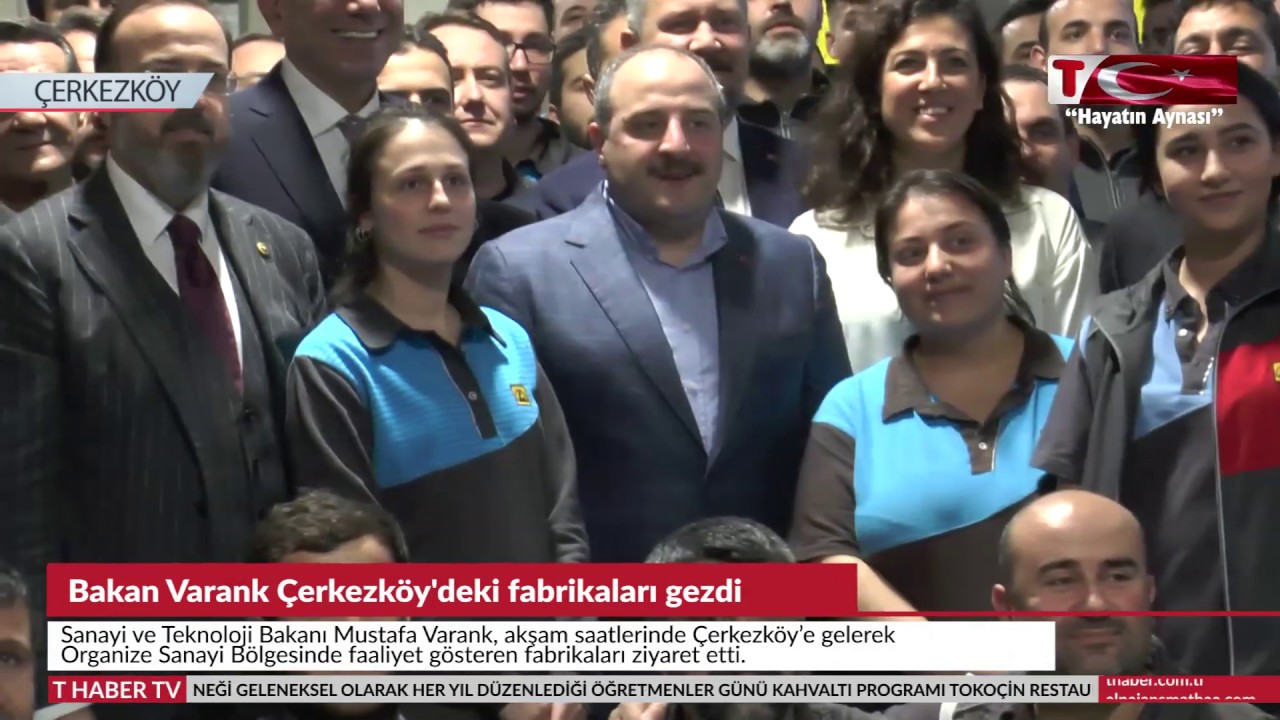 Bakan Varank Çerkezköy'deki fabrikaların üretim tesislerini gezdi