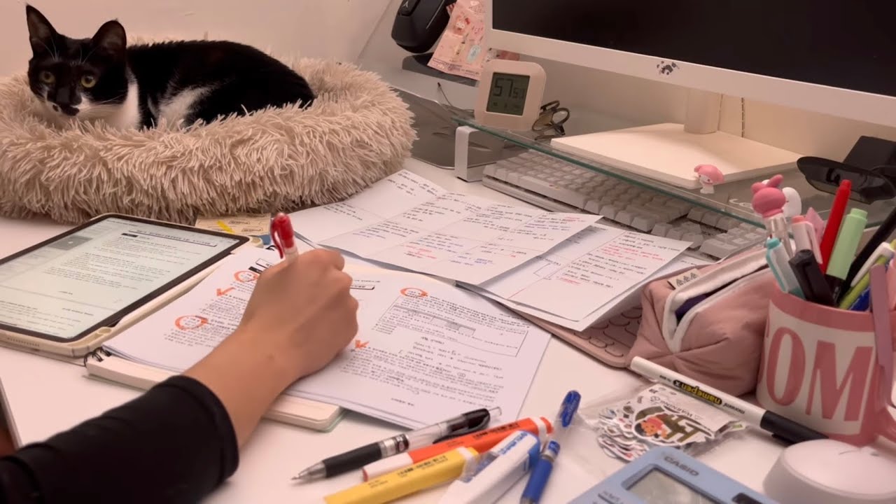🤓Study With Me (2 Hours Focused Study) | Background noise,no music,no break ساعتان دراسة مركزة