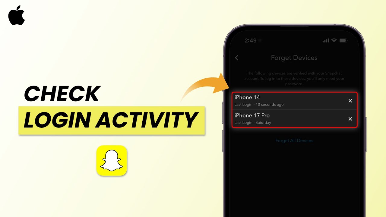 Как проверить историю своих входов в Snapchat