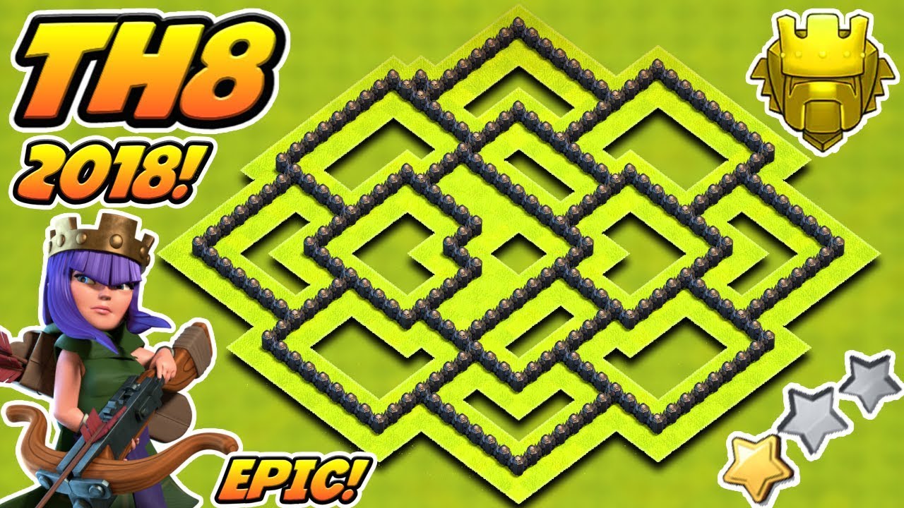 INSANE Town Hall 8 (TH8) Trophy Base 2018!! | Th8 Trophy Base 2018! | Clash Of Clans