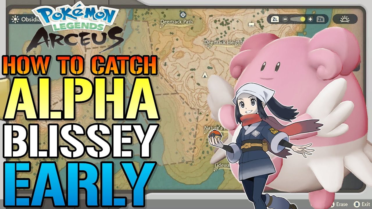 Pok&eacute;mon Legends: Arceus Jak złapać ALPHA BLISSEY! Na początku gry
