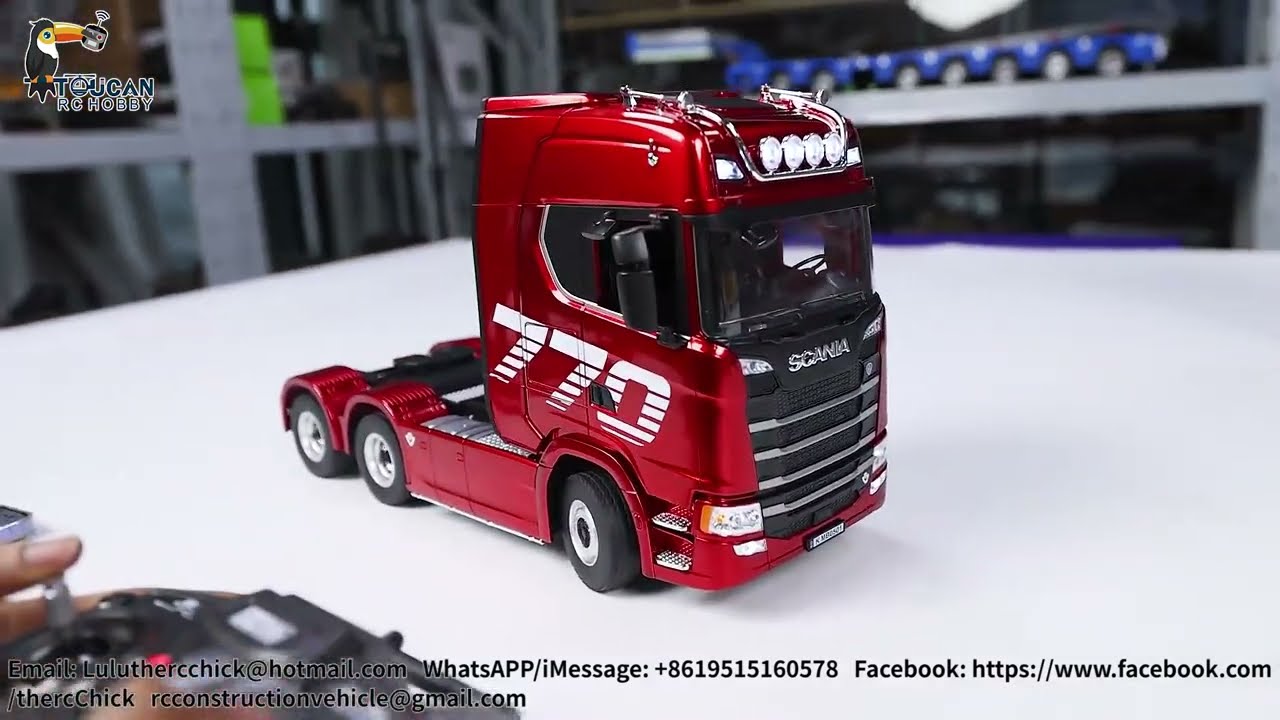 Обзор новой модели радиоуправляемого тягача HUINA Scania 770S в масштабе 1/18.