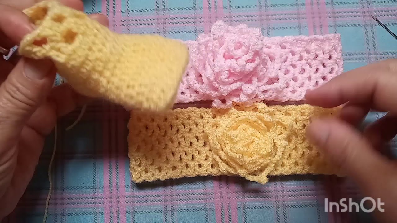 Tiara em crochê para recém nascidos / como fazer tiara para recém nascidos