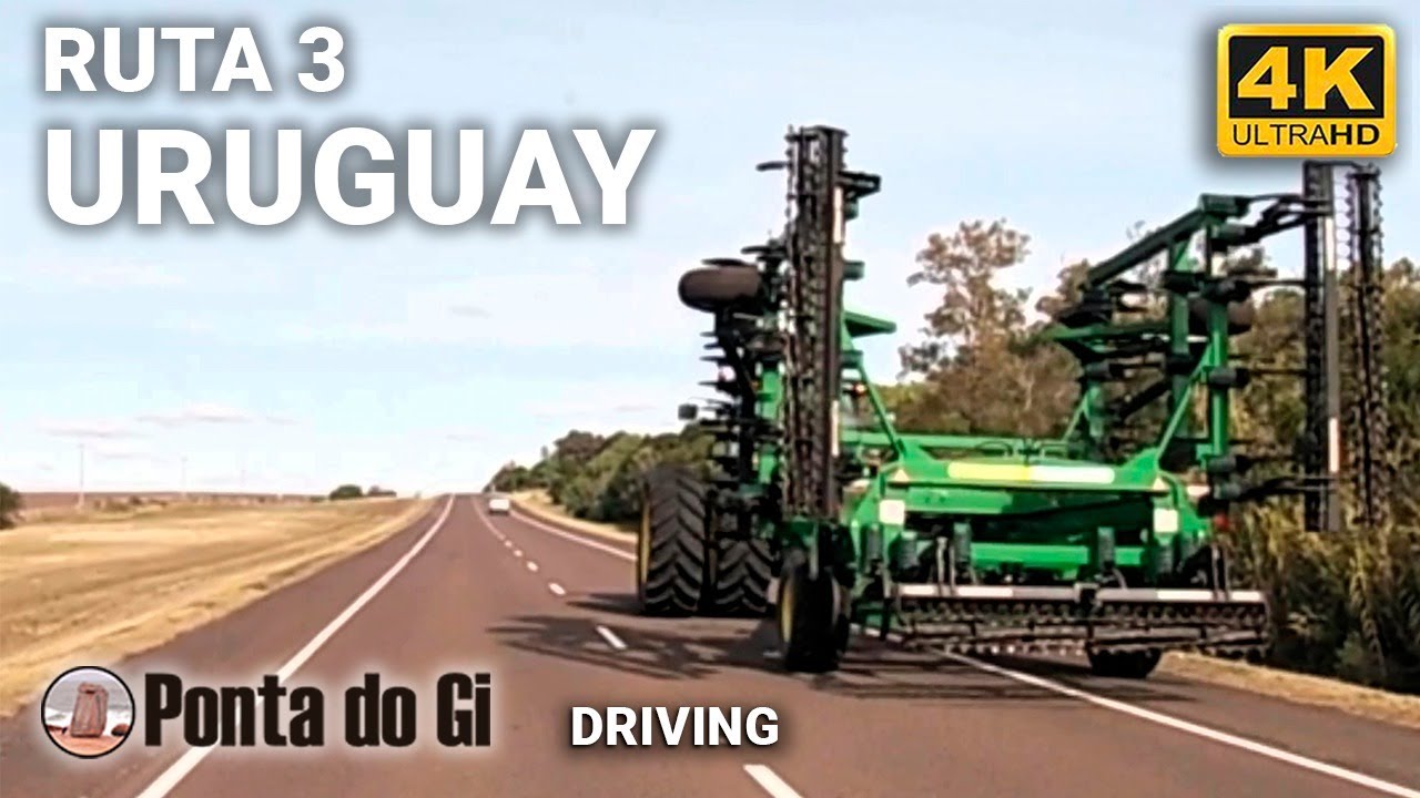 [4K] RUTA 3 [66 minutos SOLO RUTA] URUGUAY #driving TOUR de SALTO hasta  el Río Queguay [Paysandú]