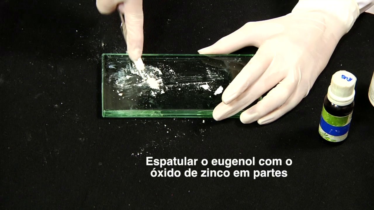 manipula&ccedil;&atilde;o do OZE - &oacute;xido de zinco e eugenol