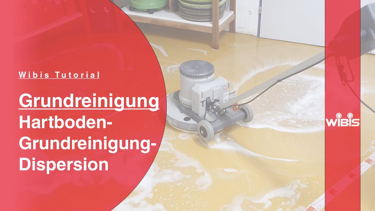 Reinigungs-Anleitung zur Grundreinigung & auftragen einer Dispersion auf glatten Bodenbelägen