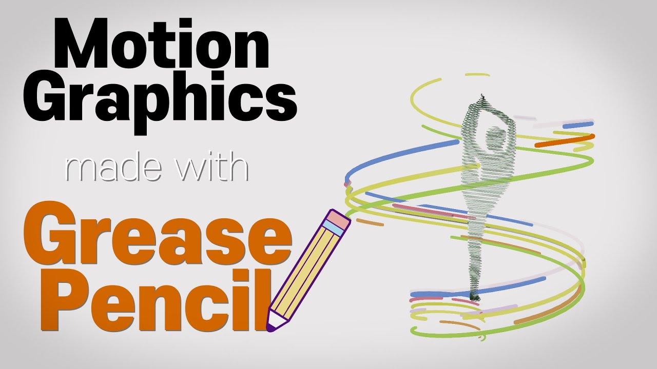 Easy motion graphics made with Grease pencil (Blender)