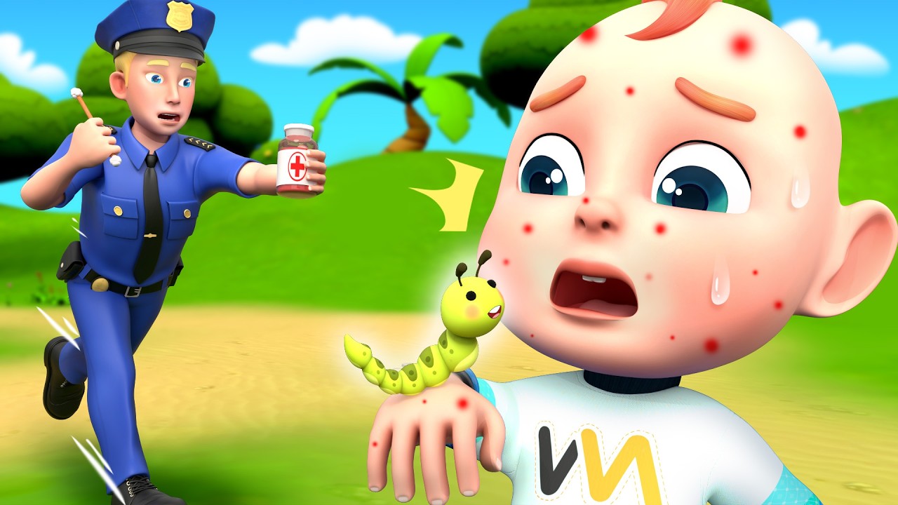Rob Gets Bitten by a Bug 🐛 | Police Come to Help | Police Song | Rosoo Nursery Rhymes & Kids Songs