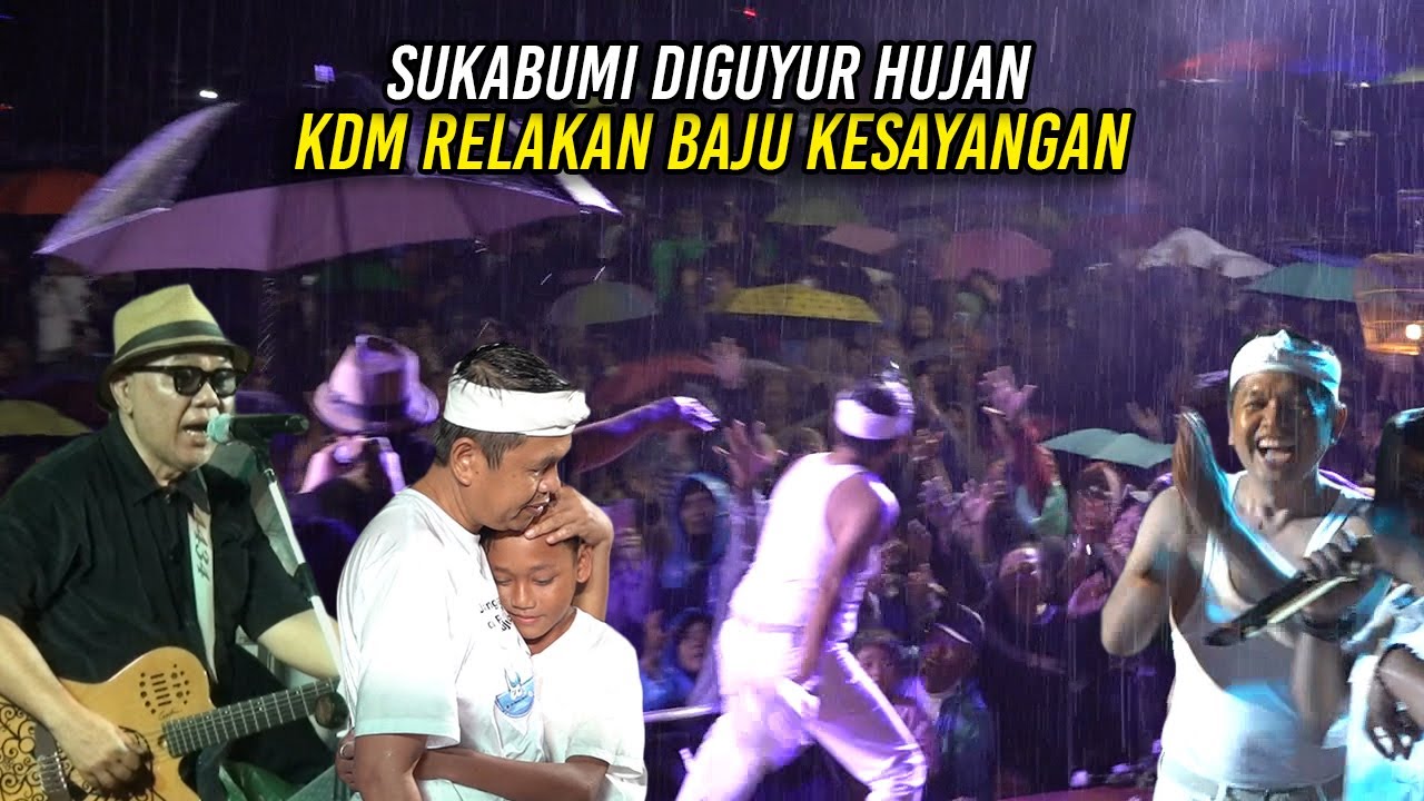 SUKABUMI DIGUYUR HUJAN | KDM RELAKAN BAJU KESAYANGAN | B0CAH SD DAPAT BERKAH