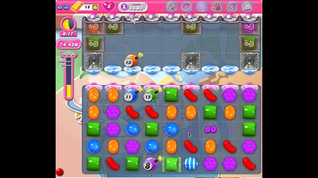 Candy Crush Level 1602 (no boosters)
