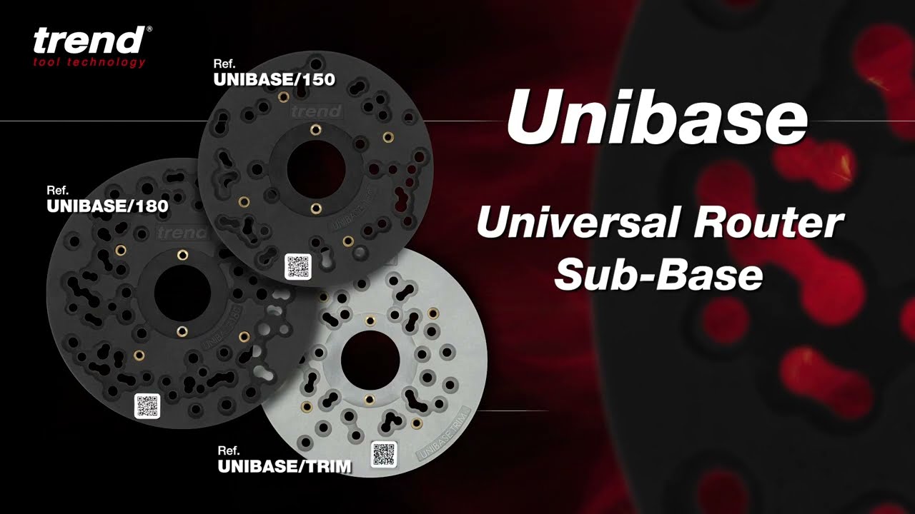 Trend UNIBASE/180 - 180mm Universal Plunge Router Sub-Base