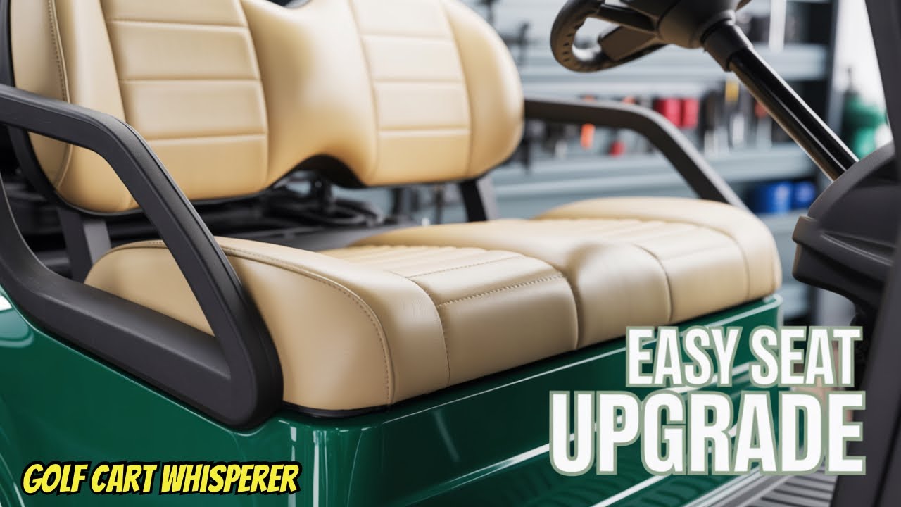 How to install seat cover on golf cart