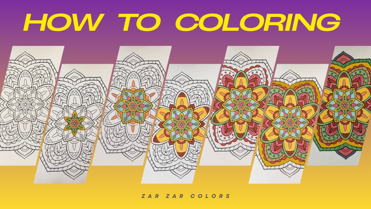 Step-by-Step Mandala Coloring | Relaxing & Satisfying Art Process 🌸