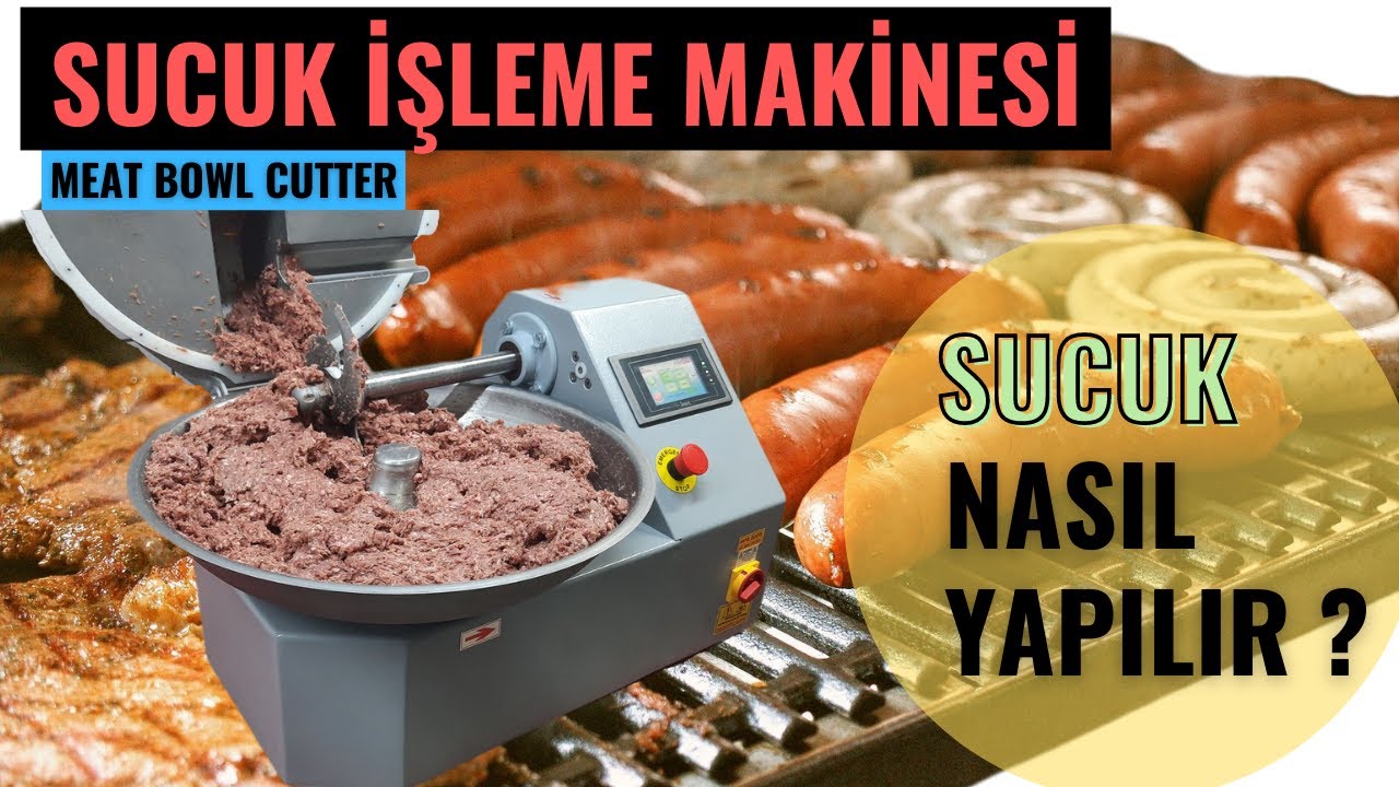 How To Make Sausage With Machine - Sucuk İmalatı Makinası - 12 lt Bowl Cutter - Kuter 10