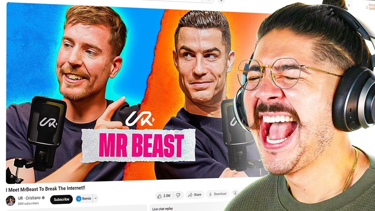 REACTING TO RONALDO  X MR BEAST!