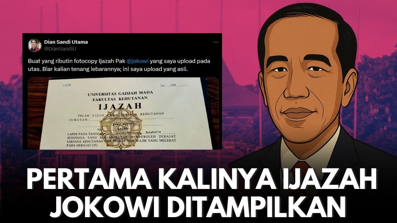 DIAN SANDI PEMUDA PERTAMA TAMPILKAN IJAZAH JOKOWI