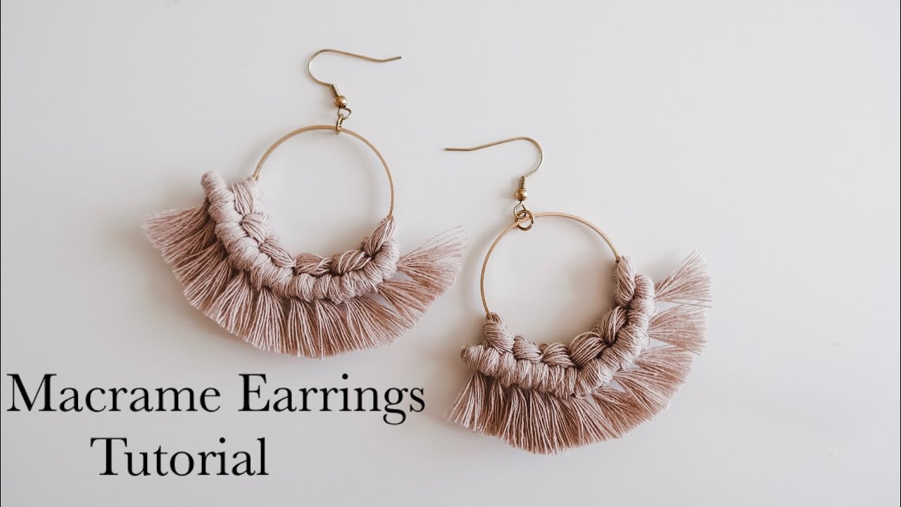 Make your own MODERN MACRAME earrings! | DIY Macrame Earrings |