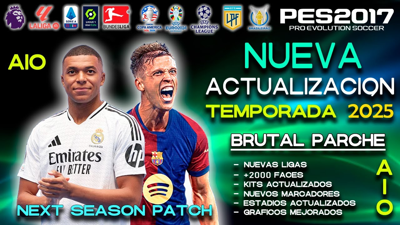 😲Un Nuevo PARCHE DE LOCOS / Todo Actualizado al 2025 / TUTORIAL / Pes 2017 A FC24 💥