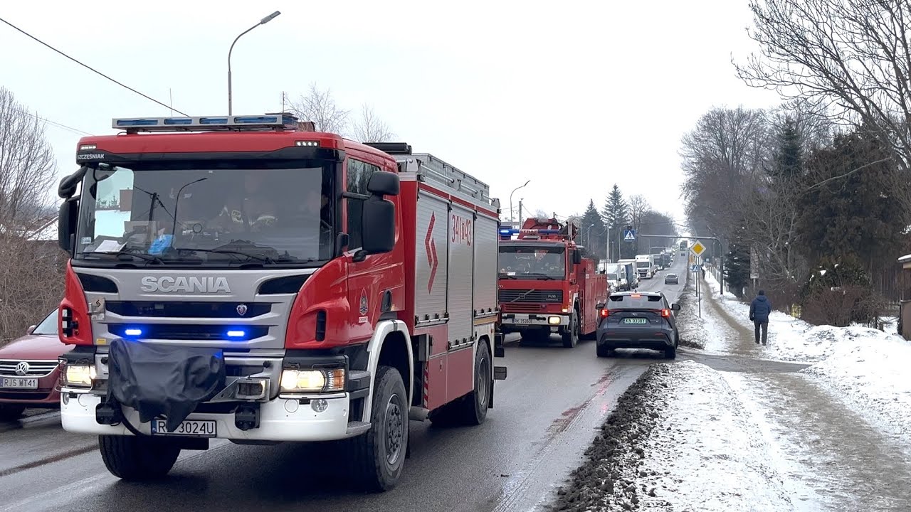 SGRT z JRG Krosno alarmowo do wypadku w Jaśle