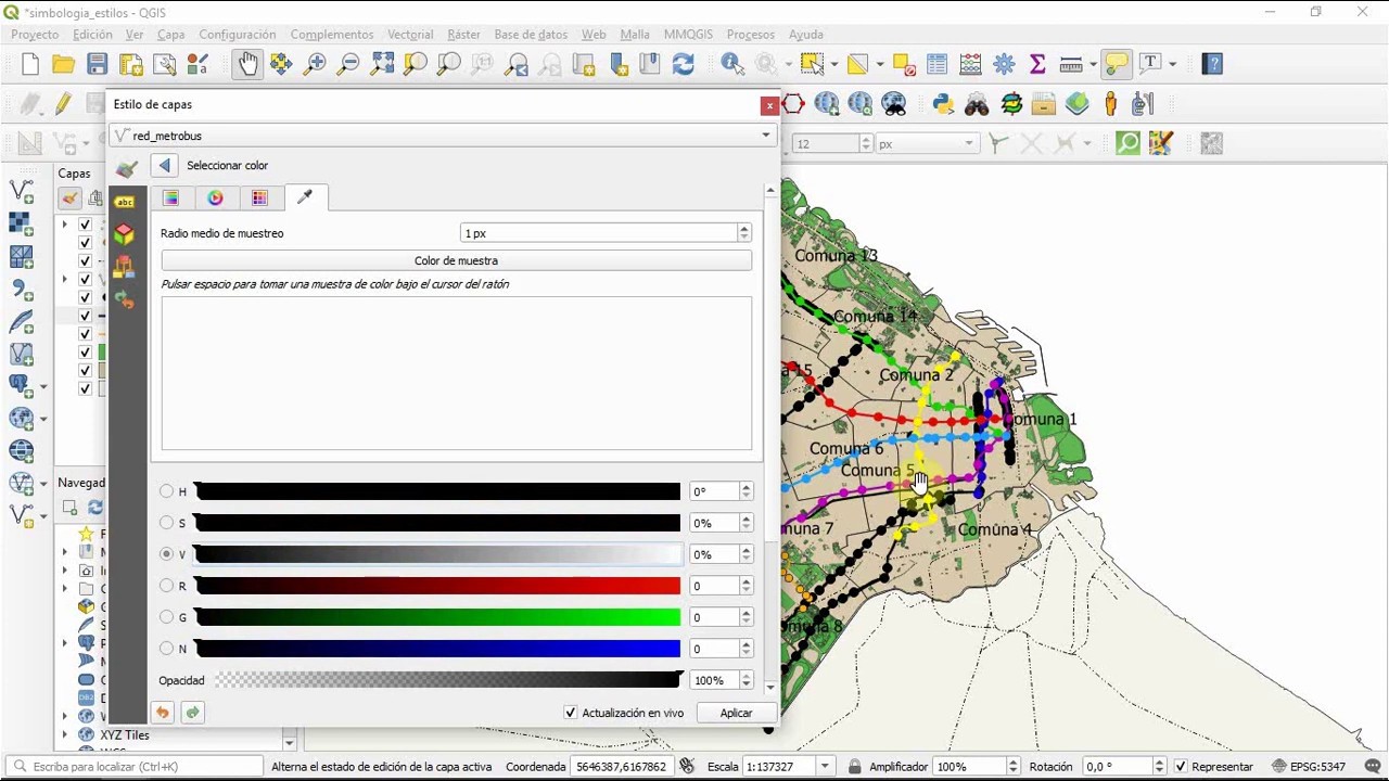 Administrar Estilos en QGIS