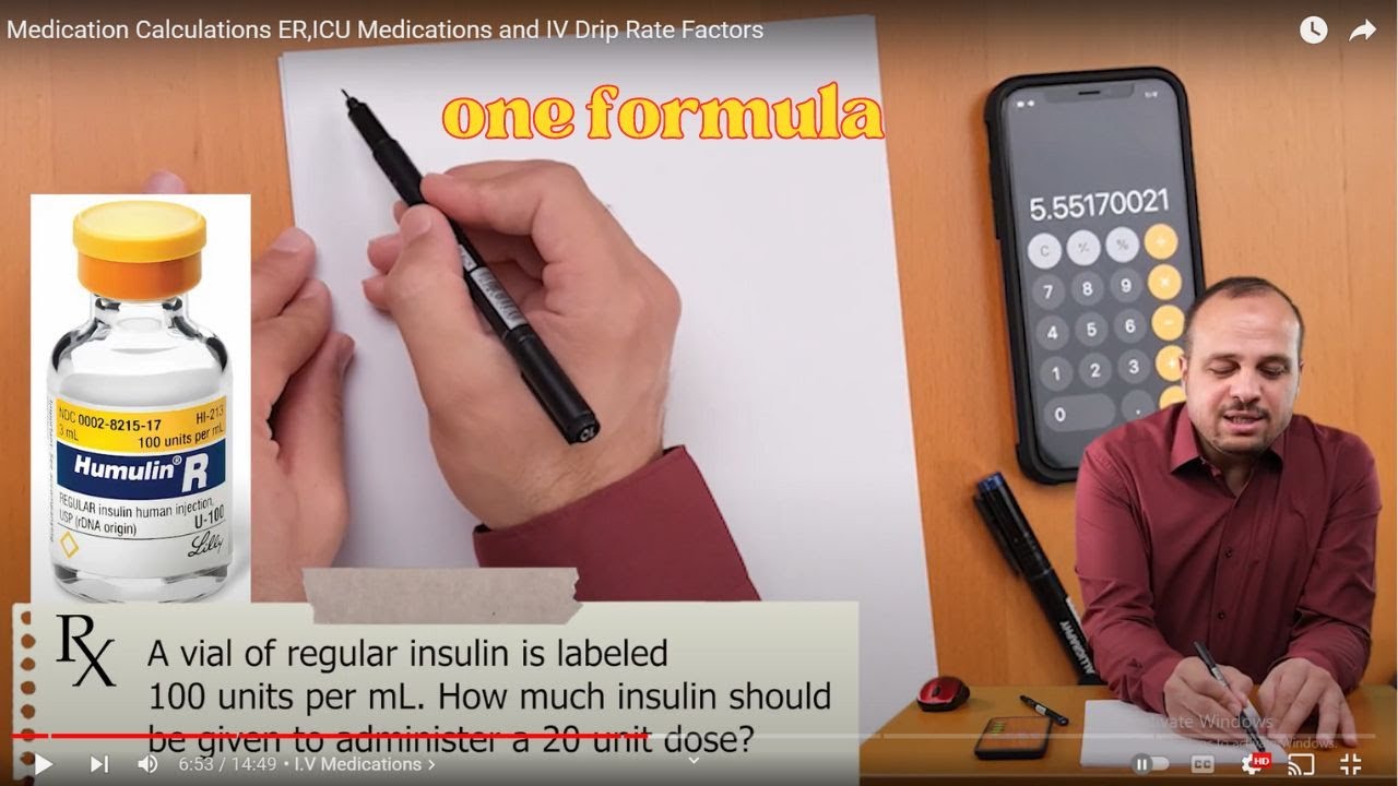 Drug dose calculations using Universal Drug Formula