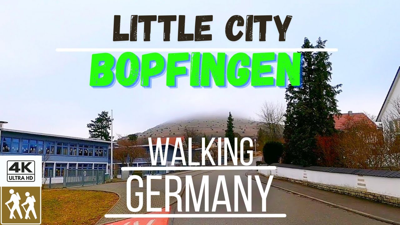 [4K 60fps] Germany Walking Tour |Walking in the lovely little town BOPFINGEN