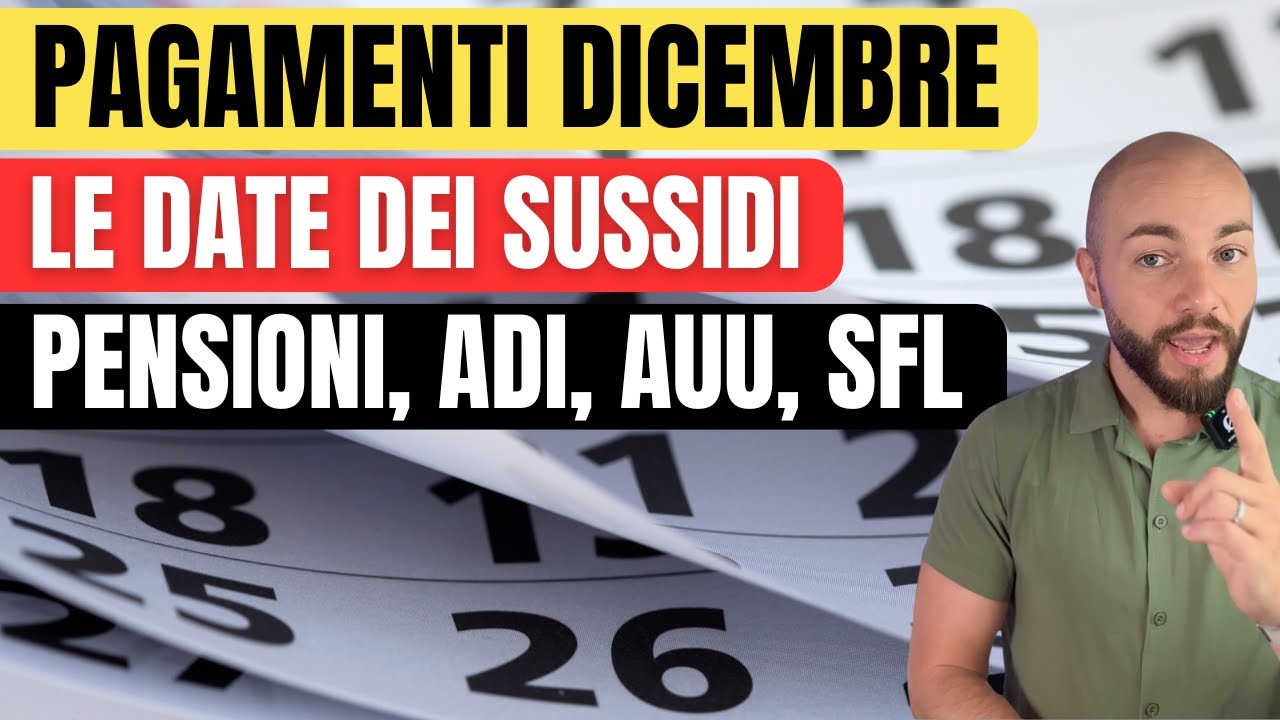 Pagamenti INPS Dicembre 2025: ecco le date per tutti i sussidi!