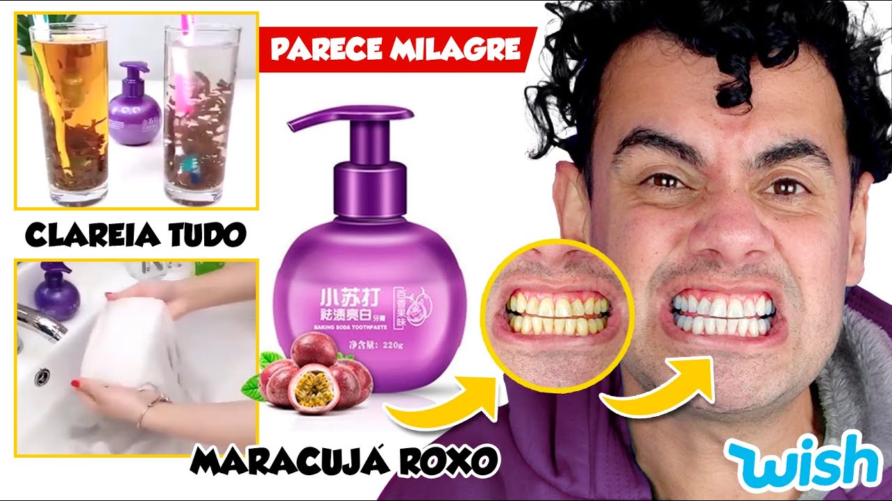 TESTANDO A PASTA CLAREADORA DE MARACUJÁ ROXO , O DESENTUPIDOR INATANTANEO... DA WISH - Fubá online