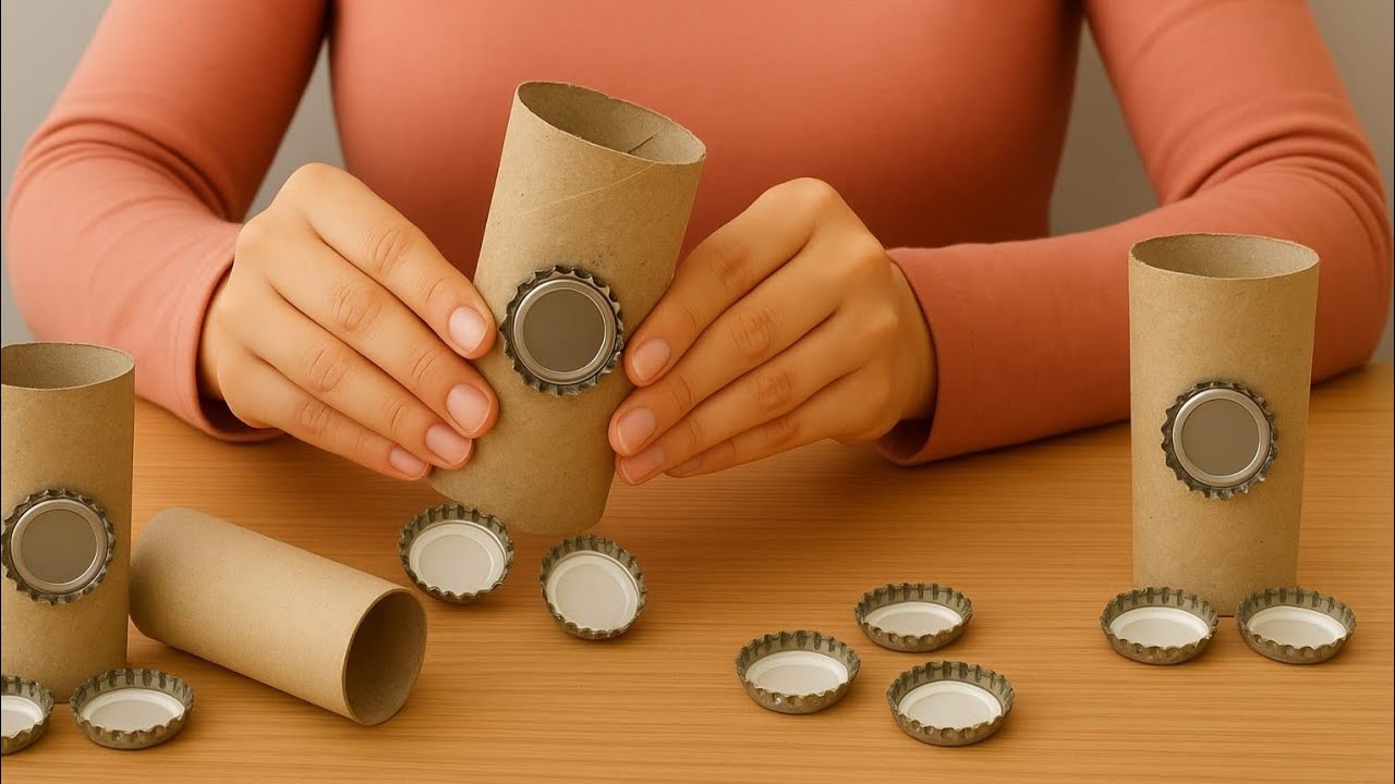 Don’t Throw Away Toilet Paper Rolls and Bottle Caps! Look What I Made ♻️🥰 | DIY 