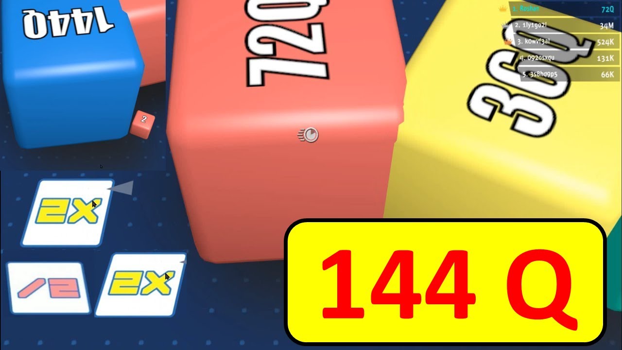 144Q: The Unbreakable Cube io 2048 World Record