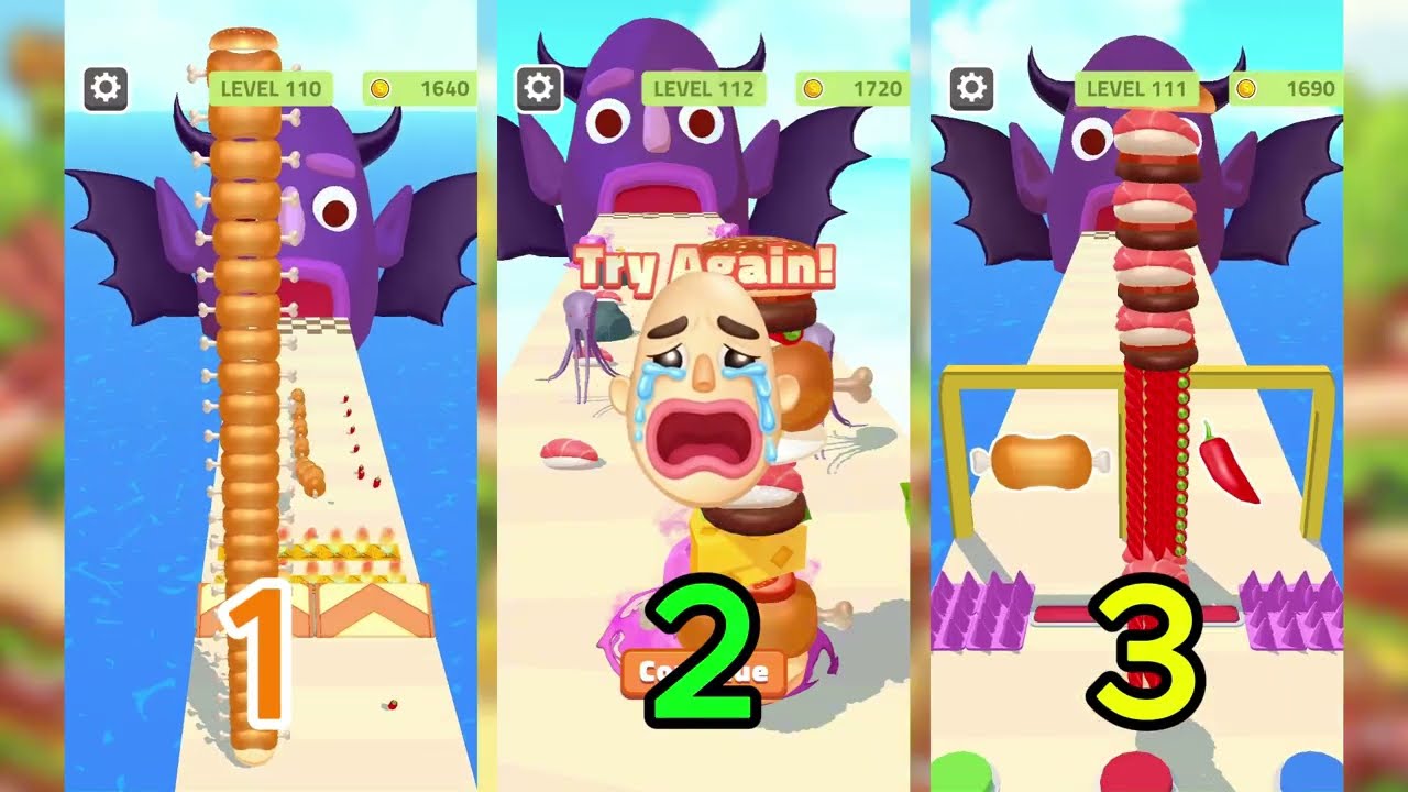 Sandwich Runner - Gameplay All Levels (IOS, Android)|SANDWICH RUNNER:CHALLENGE