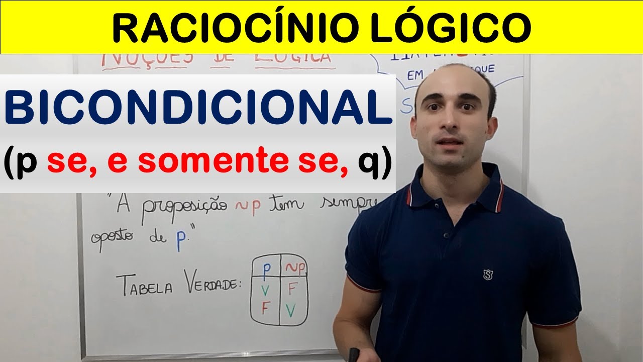 RACIOCÍNIO LÓGICO (Aula 7) - PROPOSIÇÃO BICONDICIONAL