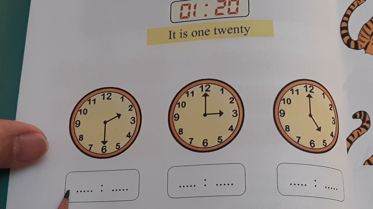 قراءة الساعة بالإنجليزية