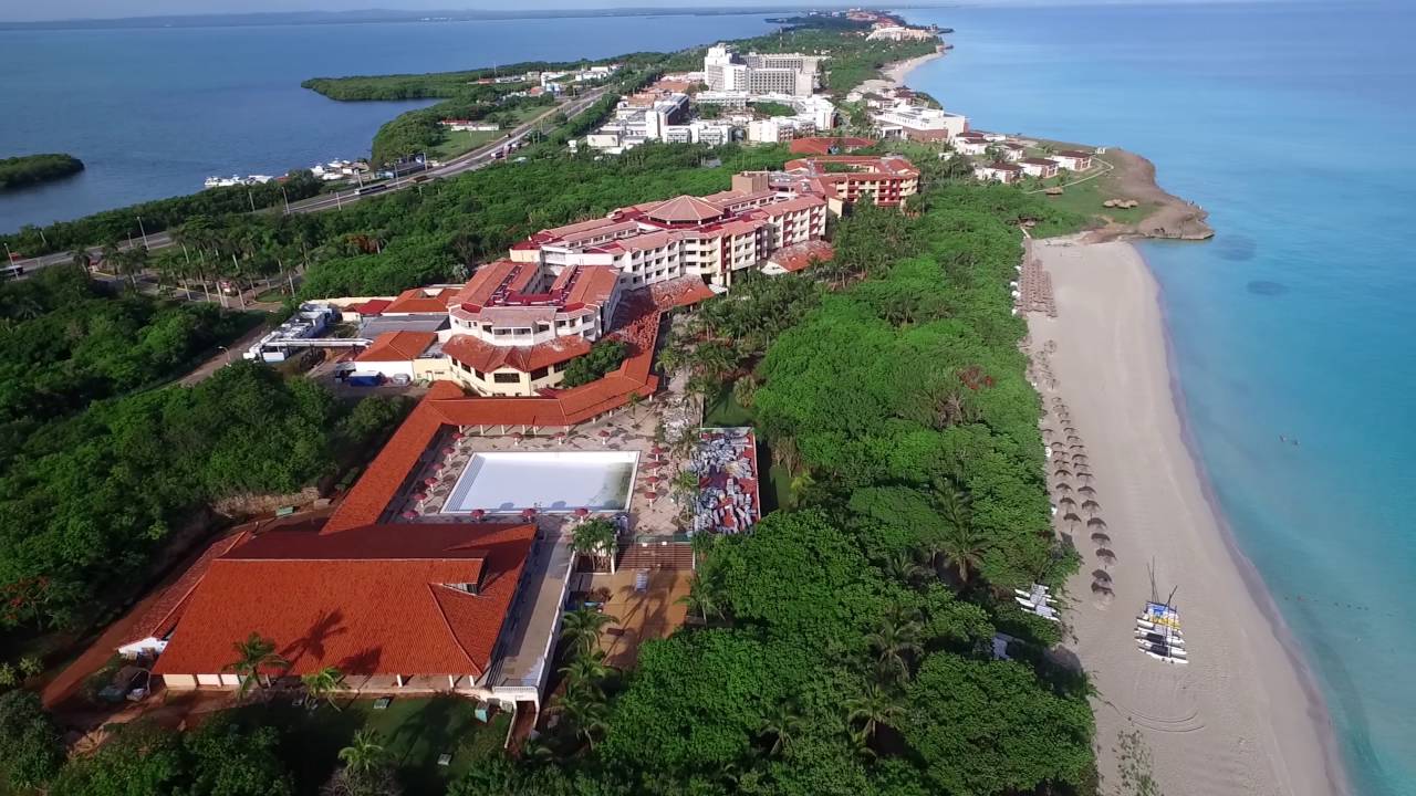 DJI Phantom 3 drone flying over Varadero beach, Cuba