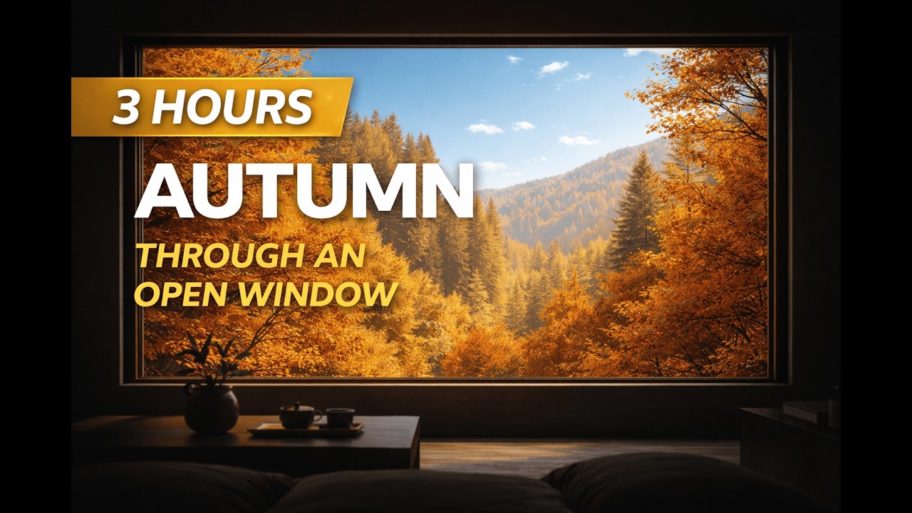 Autumn Window Ambience | 3 Hours
