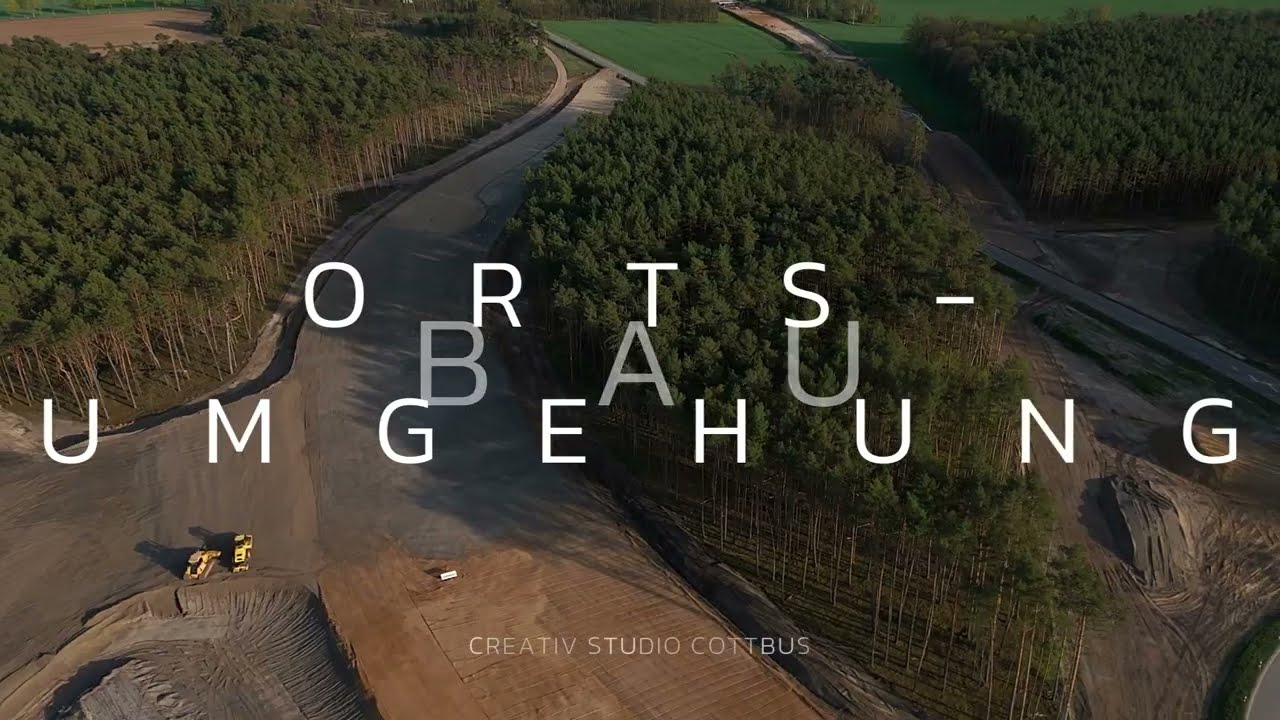 Bau der Ortsumgehung bei Cottbus #Cottbus #Drohnenaufnahmen #Ortsumgehung